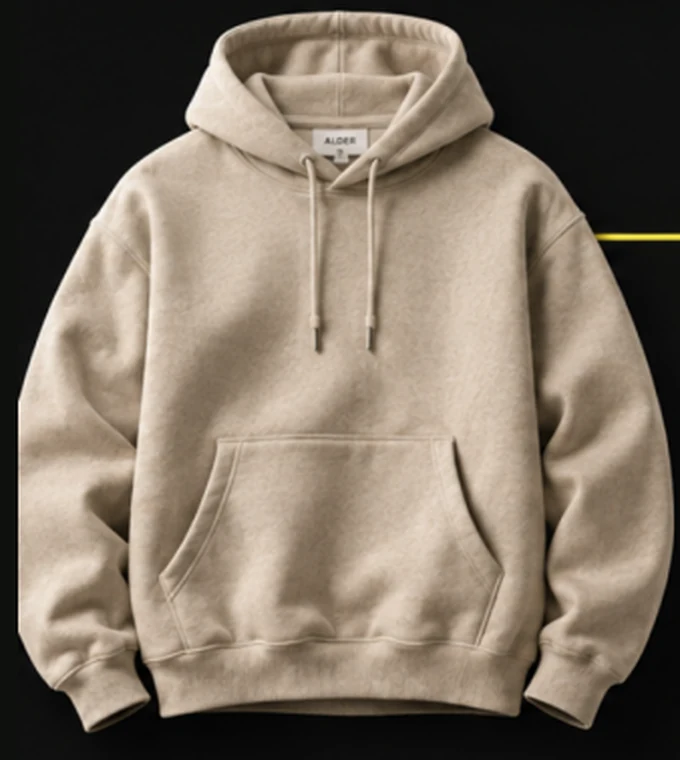 Sand-coloured hoodie